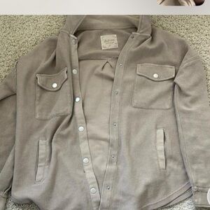 Altar'd State Gray Ribbed Knit Sweater